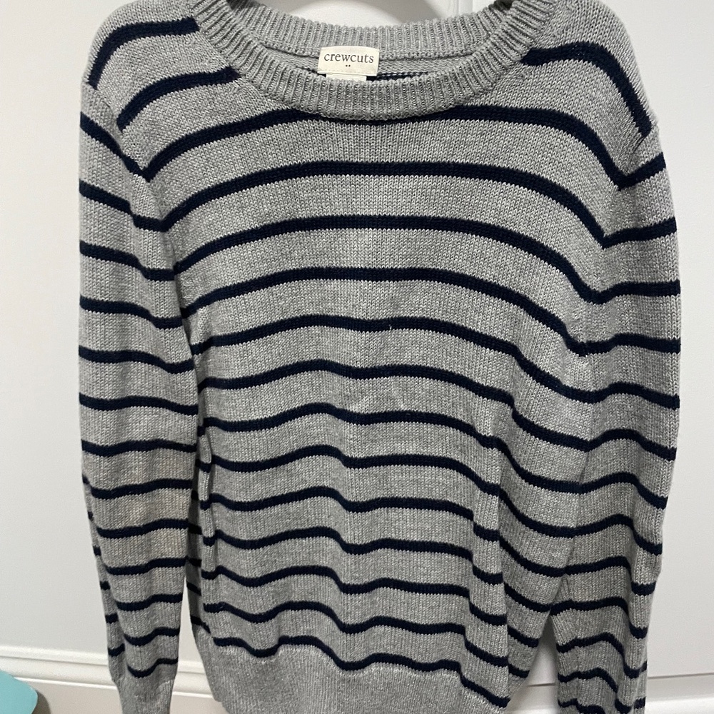 Boys j crew striped sweater with Elbow pads